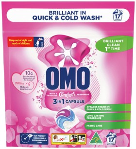 OMO+McGrath+3+in+1+Laundry+Capsules+with+Comfort+17+Pack