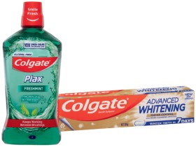 Colgate+Plax+Mouthwash+1+Litre%2C+Advanced+Whitening+or+MaxFresh+Cool+Mint+Toothpaste+120%E2%80%91200g+Selected+Varieties