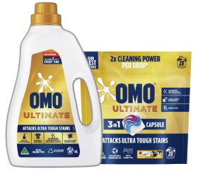 OMO+Ultimate+Laundry+Liquid+2+Litre%2C+Powder+2kg+or+Capsules+28+Pack+Selected+Varieties