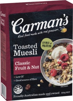 Carman%26rsquo%3Bs+Muesli+500g+Selected+Varieties