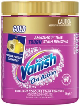 Vanish+NapiSan+Gold+Oxi+Action+Stain+Remover+1kg+Selected+Varieties