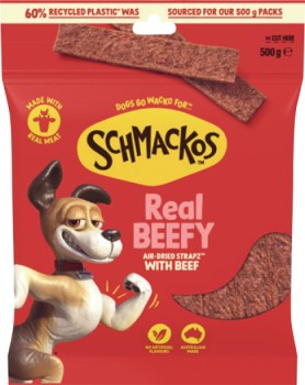 Schmackos+Strapz+or+Stix+Dog+Treats+450%E2%80%91500g+Selected+Varieties