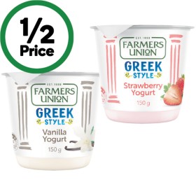 Farmers-Union-Greek-Yogurt-Pots-150g on sale