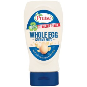 Praise-Whole-Egg-Mayonnaise-or-Garlic-Aioli-470-500g on sale