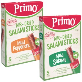 Primo-Salami-Sticks-90g-Pk-5 on sale