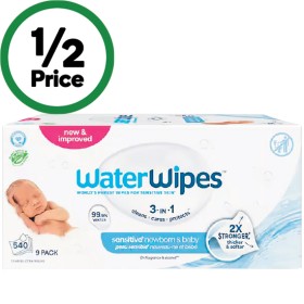 WaterWipes+Baby+%26amp%3B+Newborn+Sensitive+Wipes+Pk+9+x+60