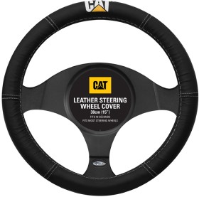 Caterpillar+Leather+Steering+Wheel+Cover