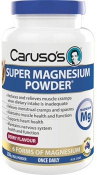 Carusos-Super-Magnesium-Powder-Berry-Flavour-250g on sale