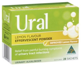 Ural-Effervescent-Powder-Lemon-Flavour-28-Sachets on sale