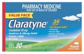 Claratyne+Rapid+Hayfever+%26amp%3B+Allergy+Relief+Value+Pack+90+Tablets