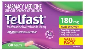 Telfast+Hayfever+Allergy+Relief+180mg+Value+Pack+80+Tablets