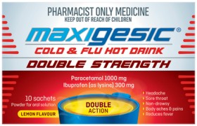 Maxigesic-Cold-Flu-Hot-Drink-Double-Strength-10-Sachets on sale
