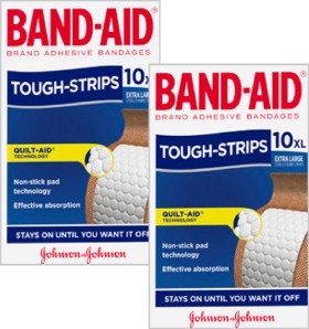 Band-Aid-Tough-Strips-Extra-Large-10-Pack on sale