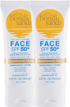 Bondi-Sands-SPF-50-Fragrance-Free-Face-Sunscreen-Lotion-75mL on sale