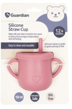 Guardian+Silicone+Straw+Cup+Dusty+Berry