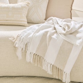 Vera+Boucle+Stripe+Extra+Large+Throw+by+M.U.S.E.