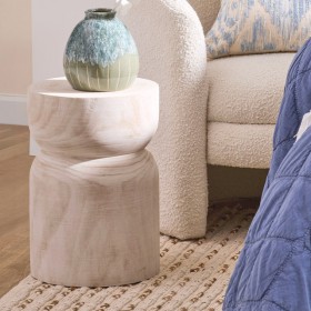 Bosa+White+Washed+Stool+by+M.U.S.E.