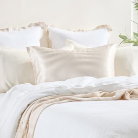 Mulberry+Silk+Natural+Striped+Pillowcase+by+M.U.S.E.