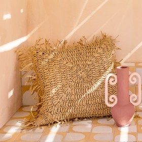 Soma-Raffia-Fringed-Square-Cushion-by-Habitat on sale