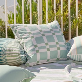 Sundays+Athena+Check+Outdoor+Square+Cushion+by+Pillow+Talk