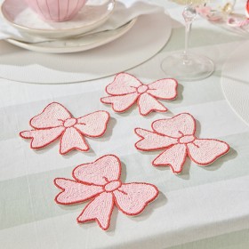 Sally+Bow+Beaded+Coaster+4+Pack+by+M.U.S.E.