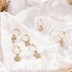 Tropics+Wine+Glass+Charms+Set+of+6+by+M.U.S.E.