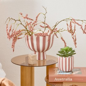 Lucy+Stripe+Footed+Decorative+Pot+by+M.U.S.E.