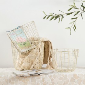 Bailey-Gold-Wire-Basket-by-Habitat on sale