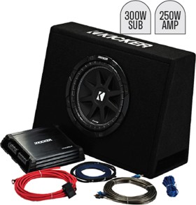Kicker+10%26rdquo%3B+Subwoofer+in+Slim+Enclosure+Plus+Amplifier+%26amp%3B+Wiring+Kit