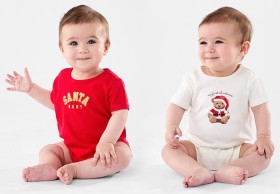 Christmas+Short+Sleeve+Print+Bodysuit