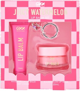 OXX+Skincare+Lip+Care+Duo+with+Keychain+Set+-+Watermelon+Scented