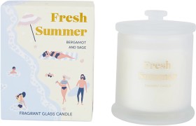 Fresh-Summer-Bergamot-and-Sage-Fragrant-Glass-Boxed-Candle on sale