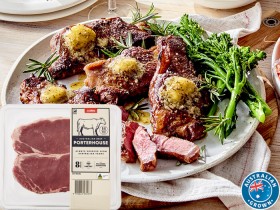 Coles-Australian-No-Added-Hormones-Beef-Porterhouse-Steak-2-Pack-450g on sale