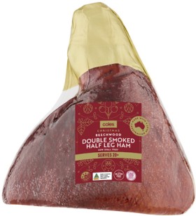 Coles-Double-Smoked-Half-Leg-Ham on sale