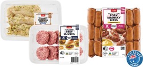 Coles-Entertaining-Chicken-Tenderloin-Skewers-300g-Beef-Sliders-500g-or-Pork-Kransky-Bites-400g on sale