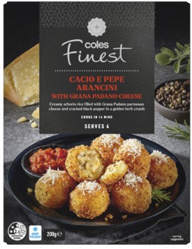 Coles-Finest-Cacio-e-Pepe-Arancini-200g on sale