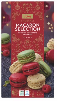 Coles-Christmas-Macaron-Selection-12-Pack-152g on sale