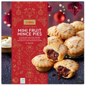 Coles-Christmas-Mini-Fruit-Mince-Pies-9-Pack-243g on sale