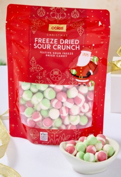 Coles-Christmas-Freeze-Dried-Sour-Crunch-114g on sale