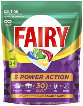 Fairy+5+Power+Action+Dishwashing+Tablets+34+Pack