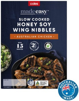 Coles-Made-Easy-Slow-Cooked-Honey-Soy-Wing-Nibbles-700g on sale