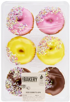 Coles-Bakery-Iced-Donuts-6-Pack on sale