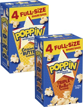 Poppin-Microwave-Popcorn-400g on sale