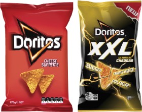 Doritos-or-XXL-Corn-Chips-150g-170g on sale