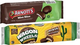 Arnotts-Mint-Slice-or-Wagon-Wheels-Biscuits-190g-200g on sale