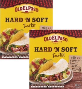 Old-El-Paso-Hard-N-Soft-Taco-Kit-350g on sale