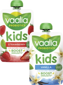 Vaalia-Probiotics-Kids-Yoghurt-Pouch-140g on sale