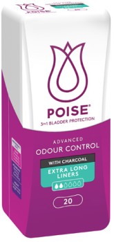 Poise-Advanced-Odour-Protect-Extra-Long-Continence-Liners-20-Pack on sale