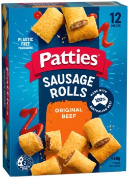 Patties+Classic+Sausage+Rolls+or+Party+Pies+12+Pack