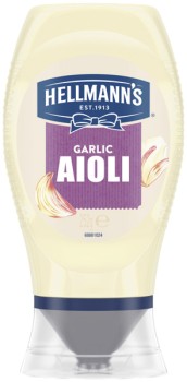 Hellmann%26rsquo%3Bs+Squeezy+Garlic+Aioli+or+Mayo+250%E2%80%91252g+Selected+Varieties
